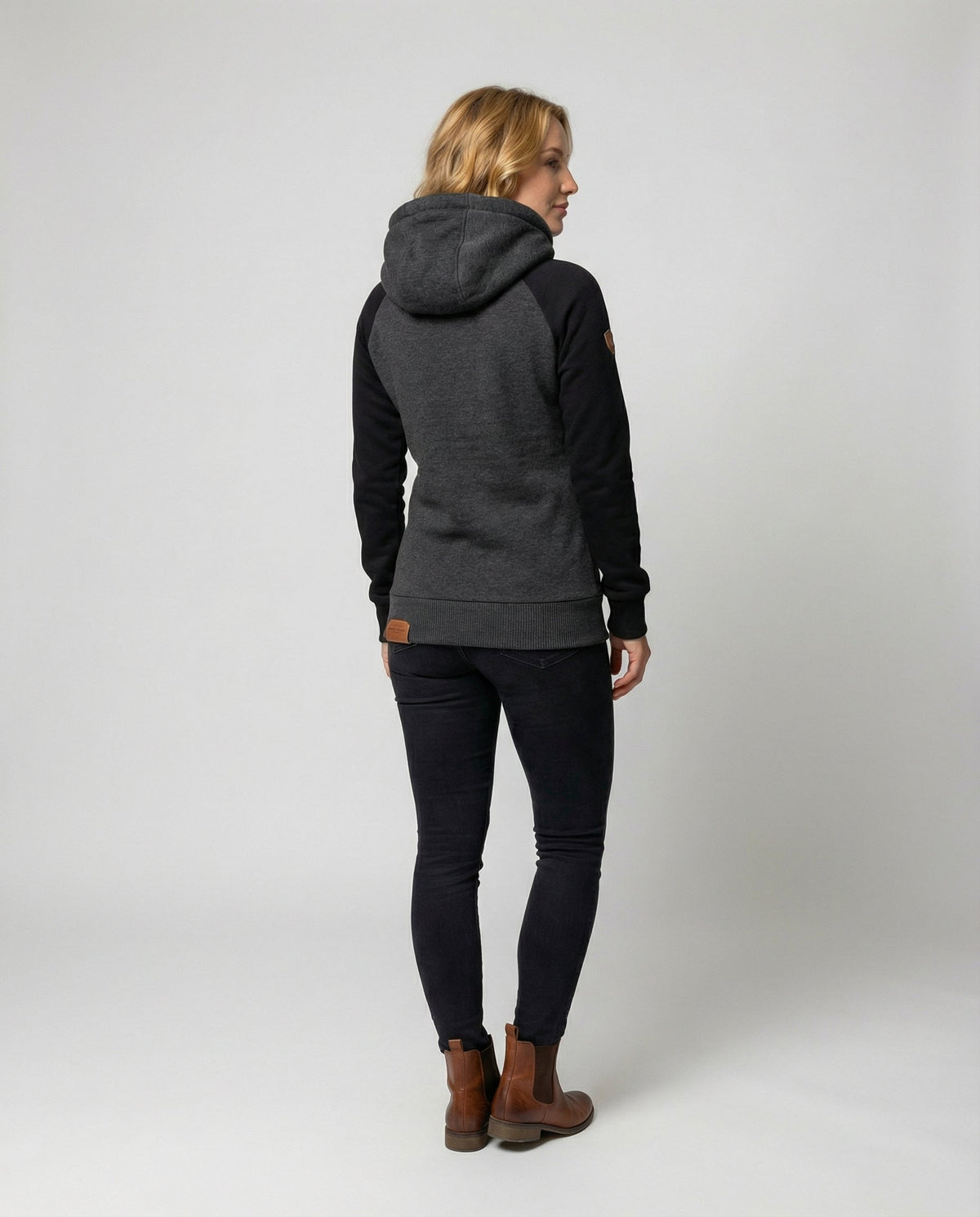 Henriette™ | Women's Zip Hoodie Color Block Fleece