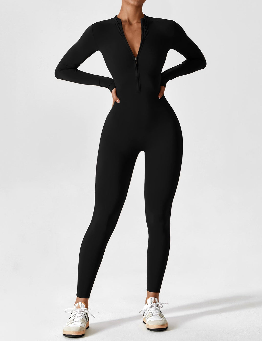 Marigold™ | Women's Zip Up Activewear Jumpsuit Yoga