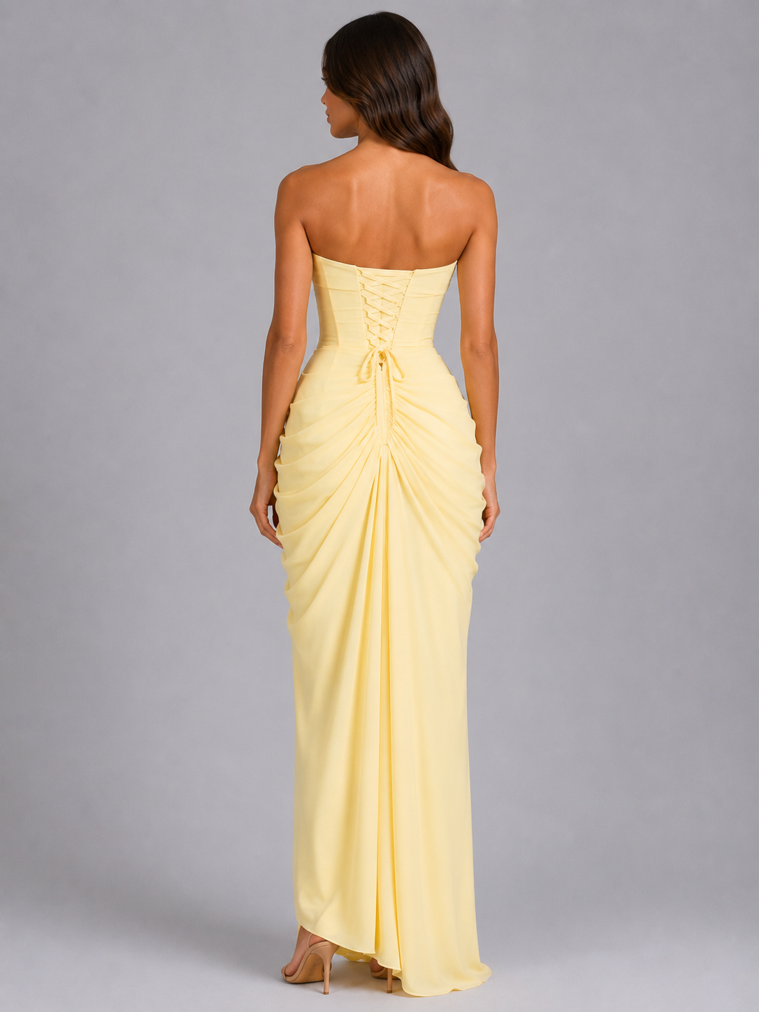 Rosalie™ | Women's Strapless Maxi Dress Bandeau Neck