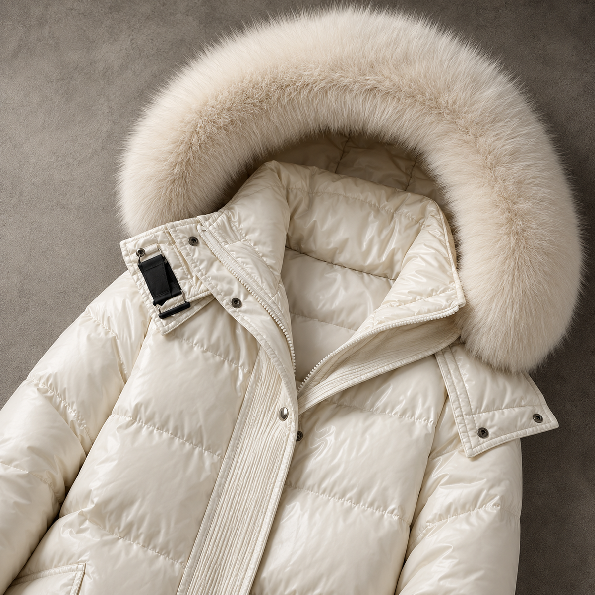 Guinevere™ | Women's Puffer Coat Longline Faux Fur Hood