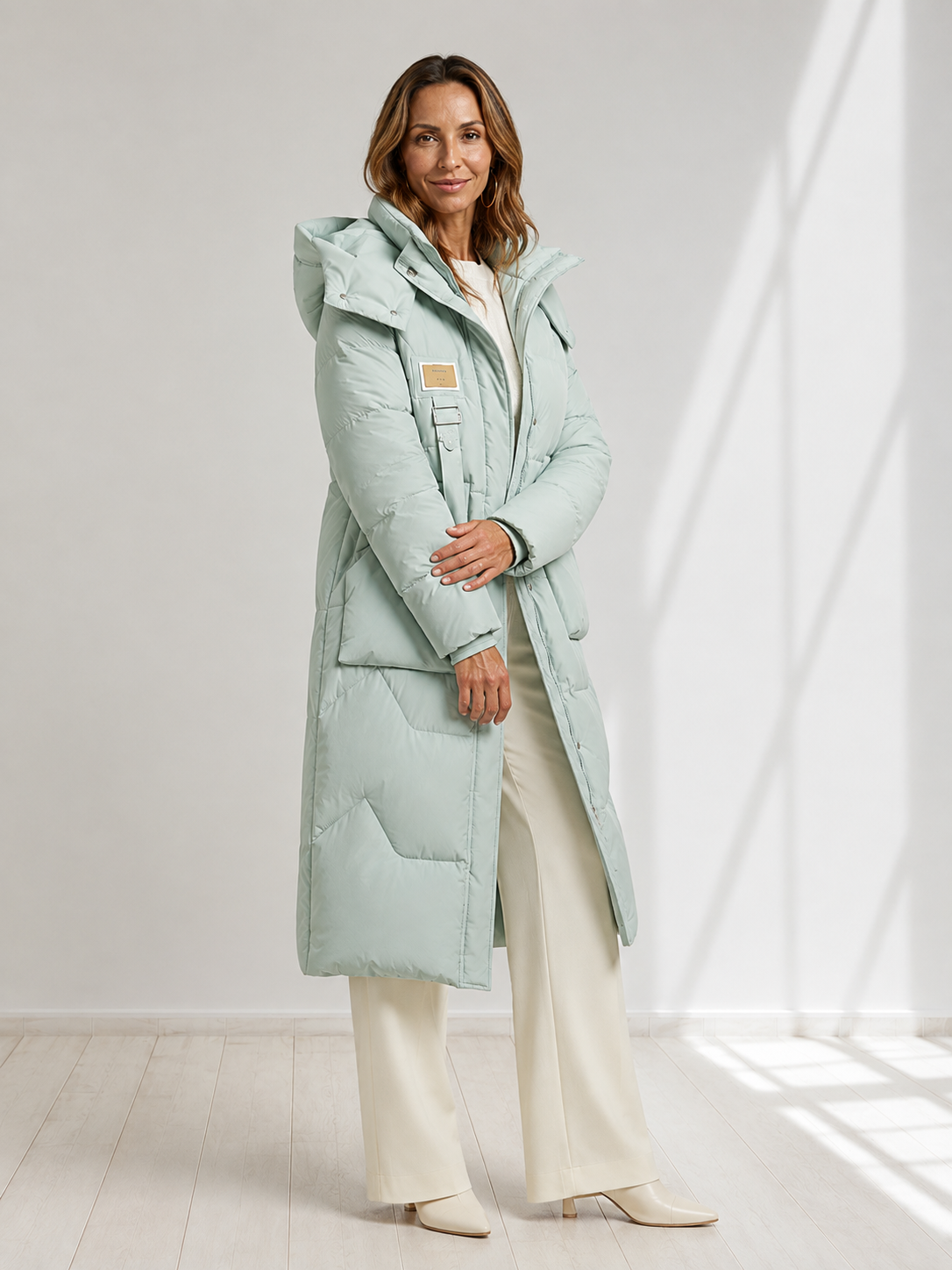 Elara™ | Long Hooded Puffer Coat