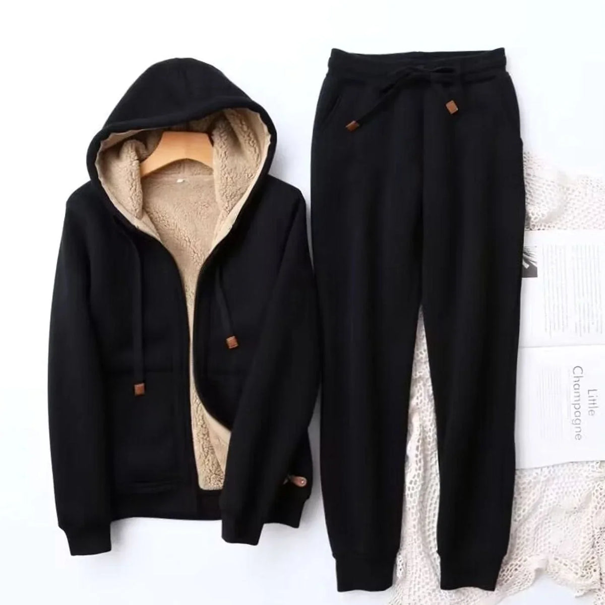 Josephine™ | Women's Sherpa Hoodie Jogger Set Fleece Lined