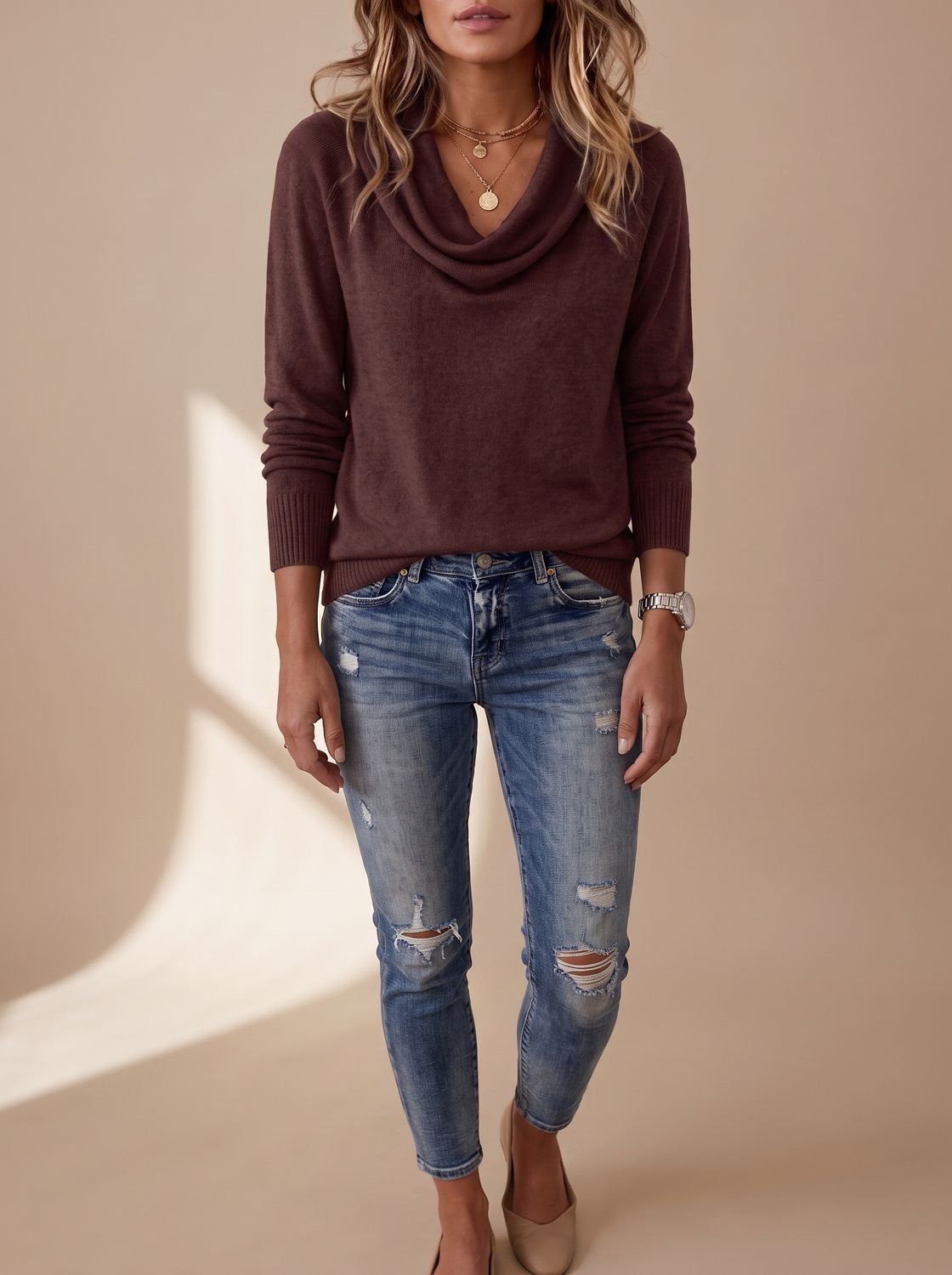 Ophelia™ | Women's Cowl Neck Sweater Knit