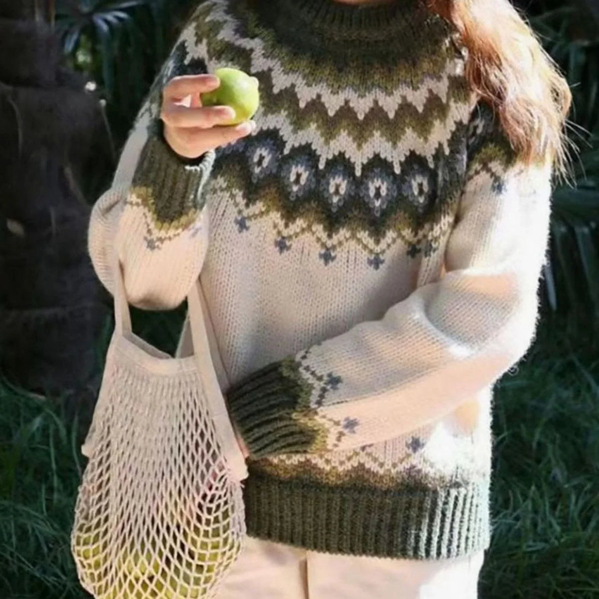 Wilhelmina™ | Women's Fair Isle Jumper Wool Blend