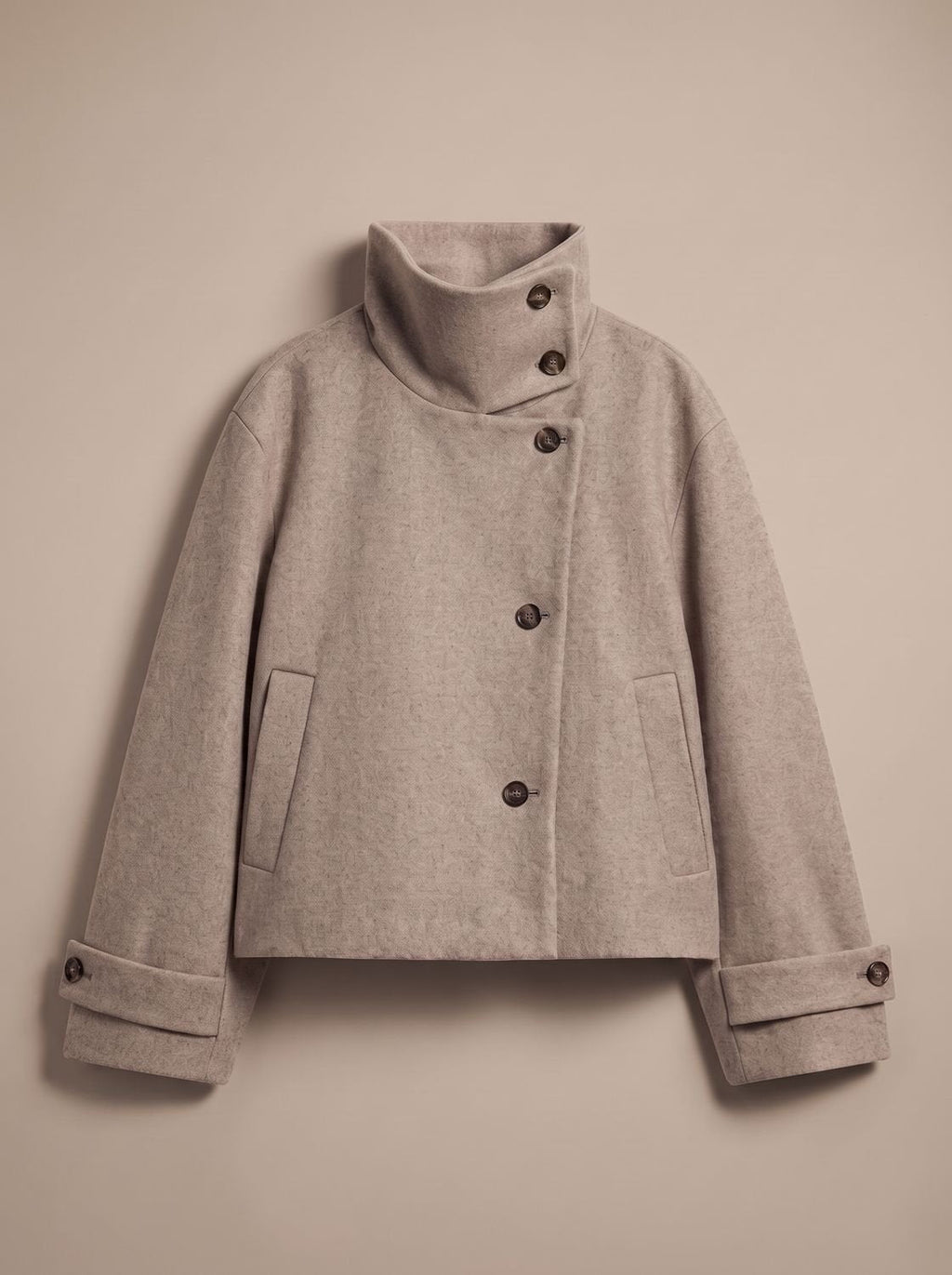 Théodora™ | Women's Cropped Wool Jacket Asymmetric